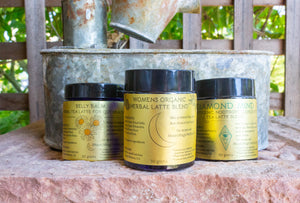 Moon Magic Herbs offers 3 different latte blends. The herbs are ground and easy to mix into any liquid. We offer a Women's Organic Herbal Latte Blend, Diamond Mind Organic Herbal Latte Blend and Belly Balm Herbal Latte Blend. 