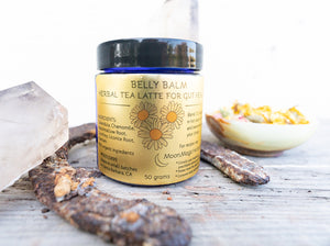 Belly Balm, a custom organic herbal blend for healing the gut.